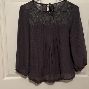 Elegant Black Lace Women's Top